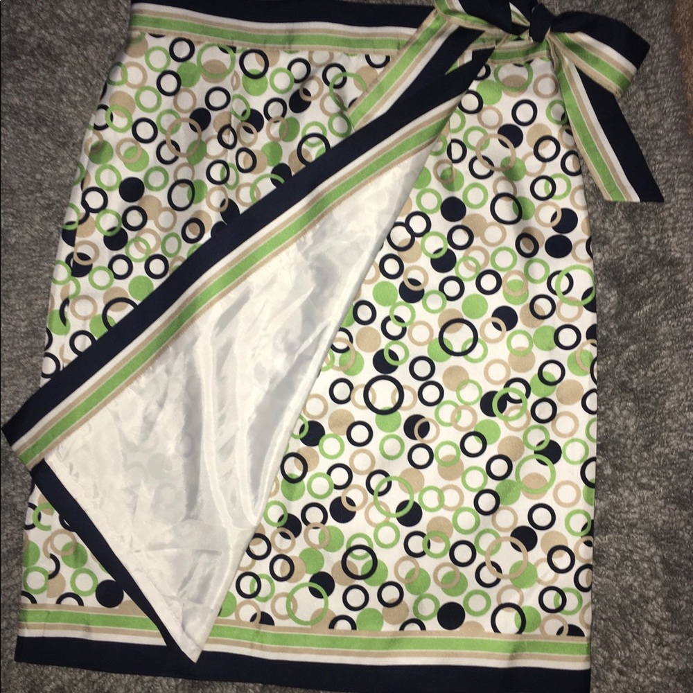 🌟🆕NWT TALBOTS PURE SILK A-LINE WRAP AROUND SKIRT